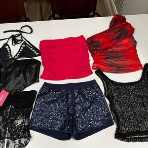 Bundle of 7-Mix Tops, Bikini Top & 1 Shorts XS and S. NWT, and other Good Cond